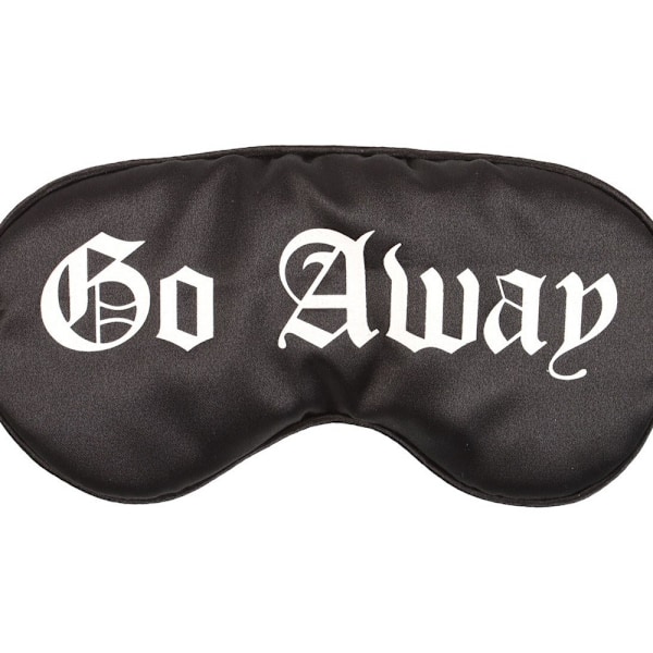 Something Different Go Away Gothic Satin Sleep Mask One Size Bl Black One Size