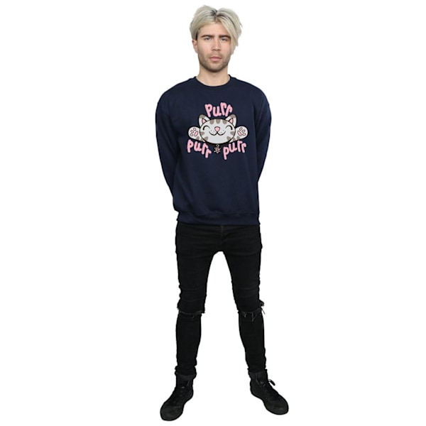 Big Bang Theory Mjuk Kitty Purr Sweatshirt L Marinblå Navy Blue L