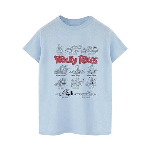 Wacky Races Herr Car Lineup T-Shirt M Baby Blue Baby Blue M
