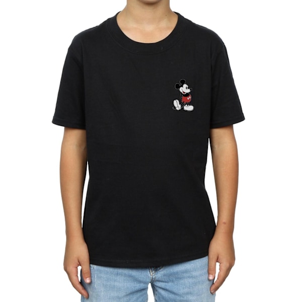 Disney Boys Mickey Mouse Kickin Retro Chest T-Shirt 5-6 år B Black 5-6 Years