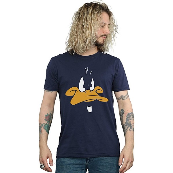 Looney Tunes Herr Daffy Duck Bomull T-shirt L Marinblå Navy Blue L