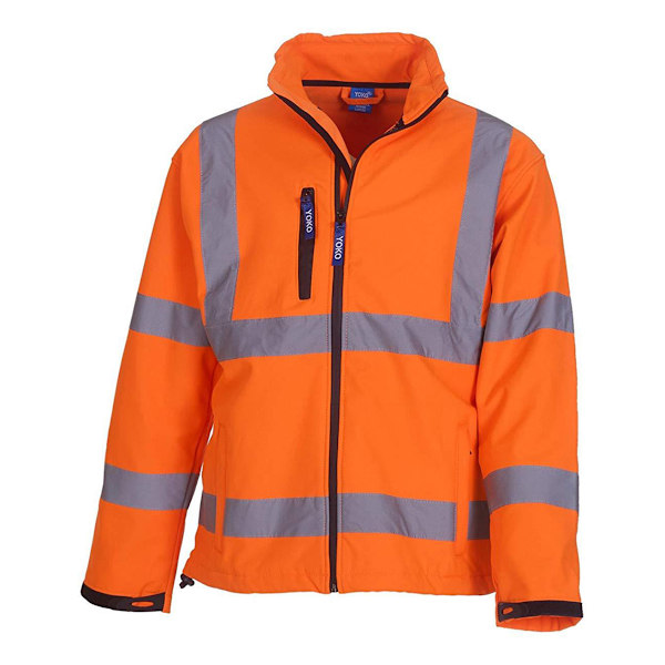 Yoko Hi-Vis Softshelljacka för män (2-pack) 2XL Hi Vis Orange Hi Vis Orange 2XL