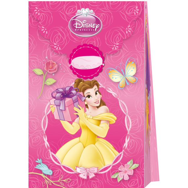Disney Princess Paper Belle Party Bags (Pack of 6) One Size Pin Pink/Yellow One Size