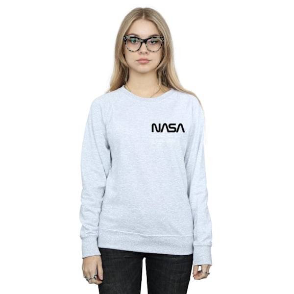 NASA Dam/Kvinnor Johnson Worm Fickut Tryck Sweatshirt L Sport Sports Grey L