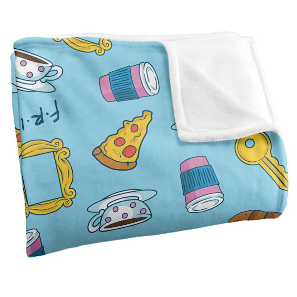 Friends Filt med All-Over-Tryck One Size Flerfärgad Multicoloured One Size