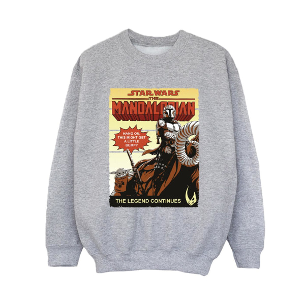 Star Wars The Mandalorian Boys Bumpy Ride Sweatshirt 3-4 år Sports Grey 3-4 Years