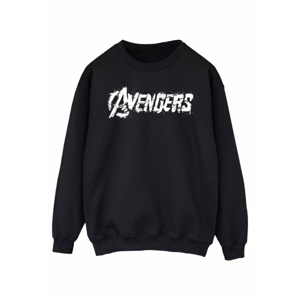 Marvel Avengers Dam/Dam Distressed Logo Sweatshirt XL Bla Black/White XL