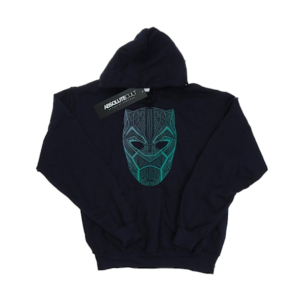 Marvel Boys Black Panther Tribal Mask Hoodie 12-13 år Marinblå B Navy Blue 12-13 Years