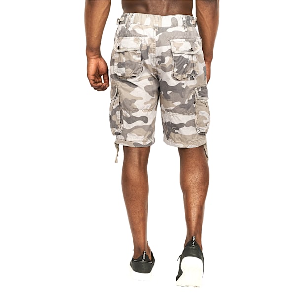 Crosshatch Jimster Camo Cargo Shorts 34R Charcoal Charcoal 34R