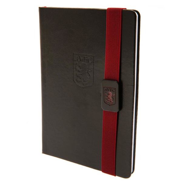 Aston Villa FC Crest A5 Notebook One Size Svart/Claret Röd Black/Claret Red One Size