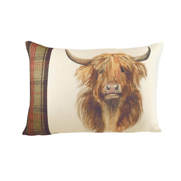 Evans Lichfield Hunter Highland Cow Kuddeöverdrag 43cm x 43cm M Multicoloured 43cm x 43cm