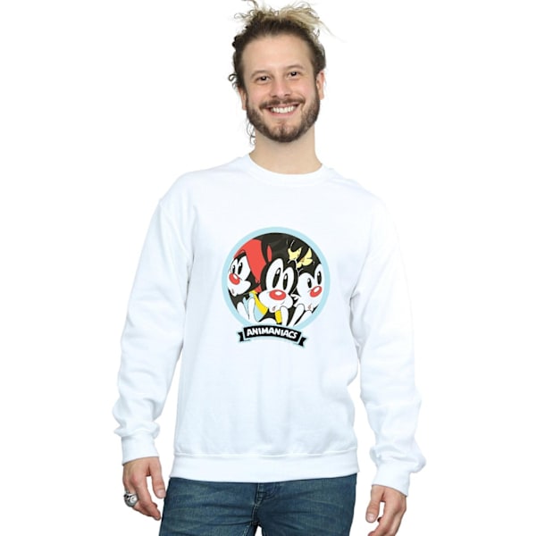 Animaniacs Mens Fisheye Group Sweatshirt XL Vit White XL