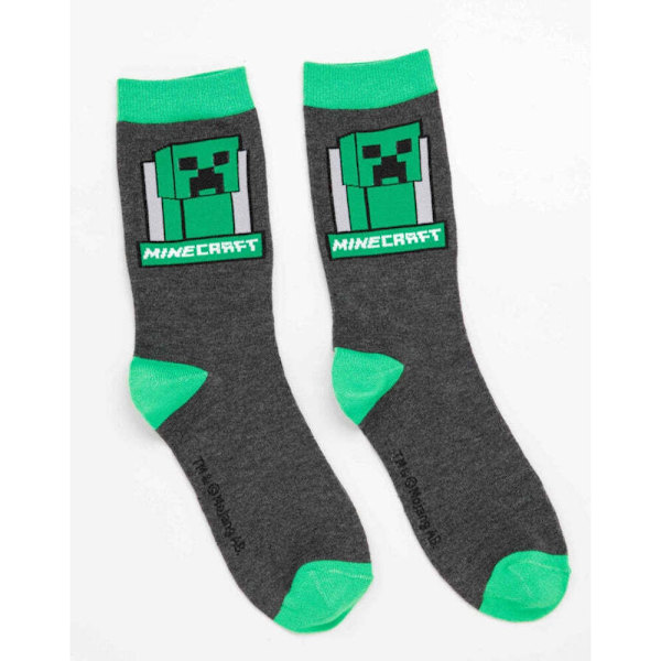 Minecraft Barnmuggar och strumpor för barn/barn Creeper Set En storlek Grön Green/Grey One Size