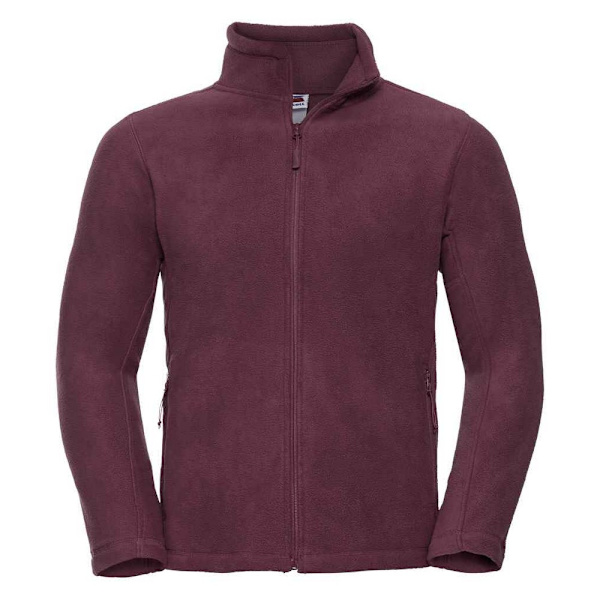 Russell Herr Fleecejacka för män utomhus 4XL Bourgogne Burgundy 4XL