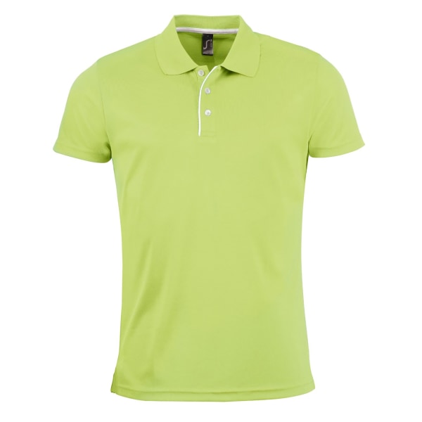 SOLS Herr Performer Kortärmad Pique Polo Shirt 3XL Apple Gre Apple Green 3XL