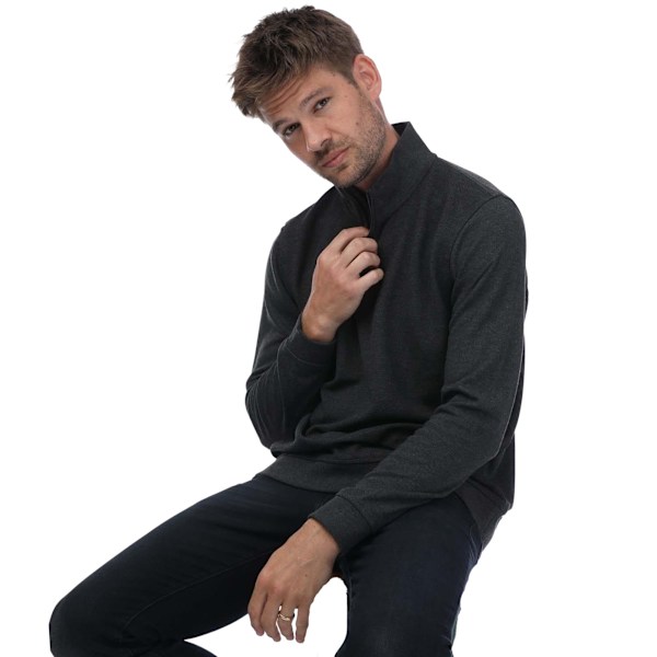 Ted Baker Herr Bits Texturerad Tröja med Hög Krage XL Kolgrå Charcoal XL