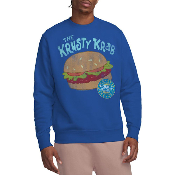 SvampBob Fyrkant Unisex Vuxen Krusty Krab Sweatshirt M Roy Royal Blue M
