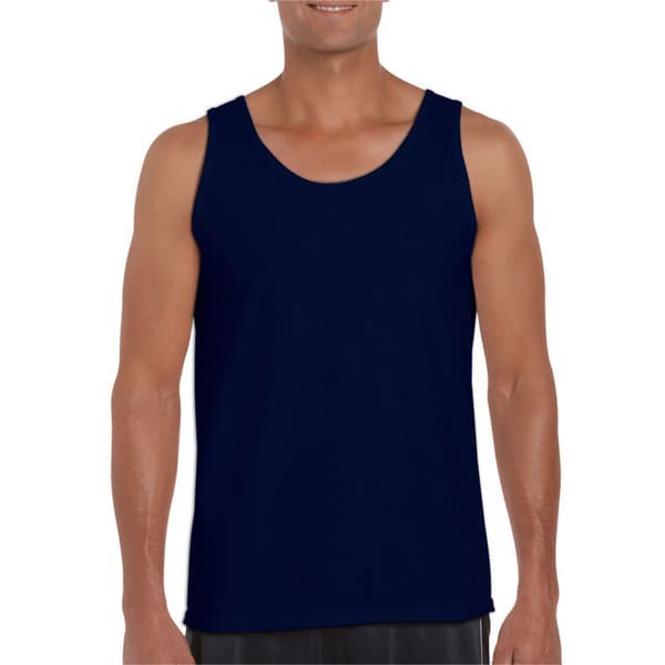 Gildan Herr Softstyle Enkelt Tanktop XL Kolgrå Charcoal XL