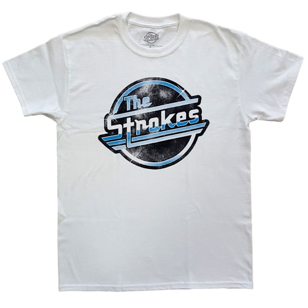 The Strokes Unisex Adult OG Magna Distressed T-Shirt M Vit White M