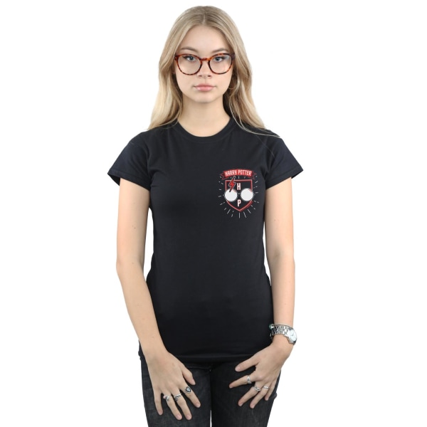 Harry Potter Dam/Kvinnor Toon Glasögon Fick Bomull T-shirt L Black L