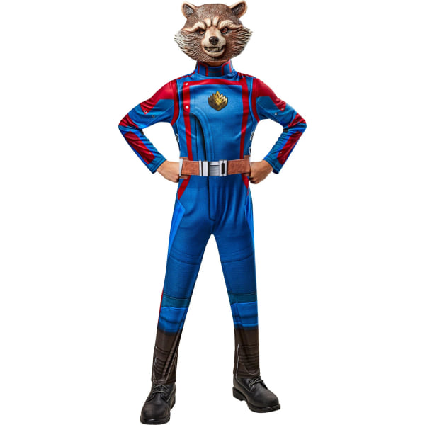 Guardians Of The Galaxy Boys Deluxe Rocket Raccoon Costume XS B Blue/Red XS