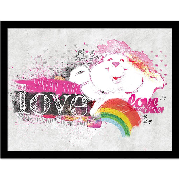Care Bears Sprid Kärlek Inramad Affisch 40cm x 30cm Flerfärgad Multicoloured 40cm x 30cm