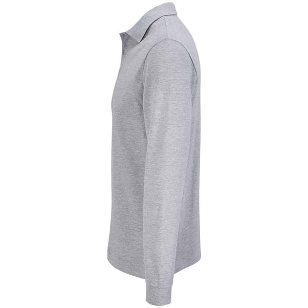 SOLS Unisex Pacific Piqué Långärmad Pikétröja M Grå Grey Marl M