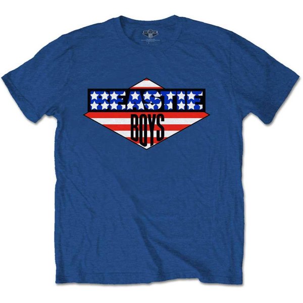 Beastie Boys Unisex Vuxen American Flag T-shirt i bomull XL Blå Blue XL