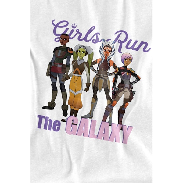 Ahsoka Barn/Kids Galaxy Girls Ketsu Sabine Hera T-Shirt 9- White 9-10 Years
