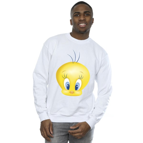 Looney Tunes Tweety Face Sweatshirt för män 4XL Vit White 4XL