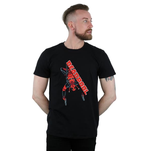Marvel Herr Deadpool Hang Split T-Shirt XL Svart Black XL