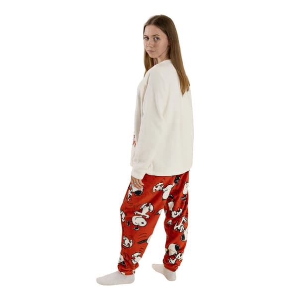 Peanuts Dam/Dam Snoopy Lång Pyjamas Set M Röd/Vit Red/White M