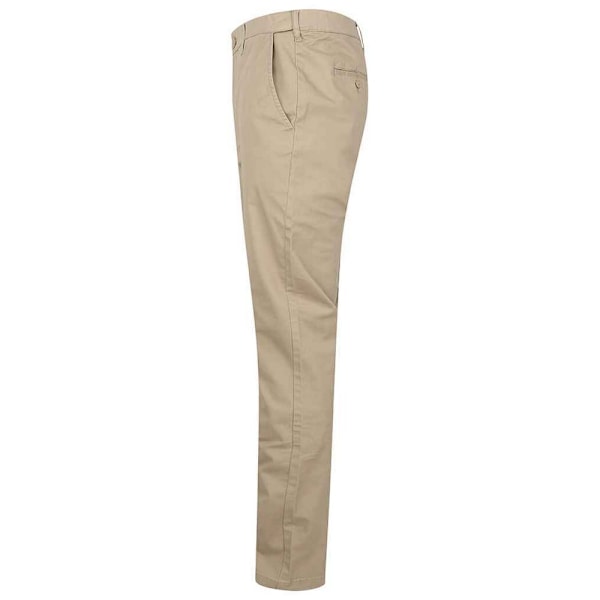 Henbury Stretch Flex Chino Byxor för Herr 32R Sten Stone 32R
