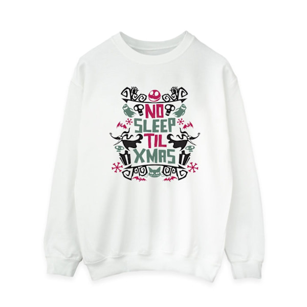 Disney Dam/Kvinnor The Nightmare Before Christmas No Sleep Til Xmas Sweatshirt White 3XL