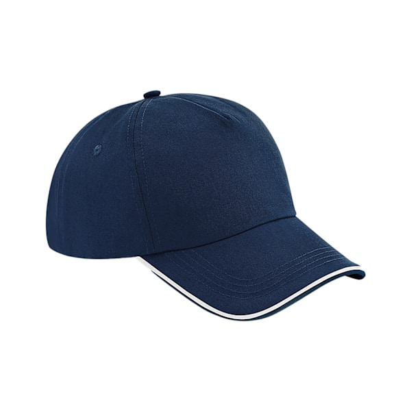 Beechfield Authentic Piped 5 Panel Cap One Size French Navy/Whi French Navy/White One Size