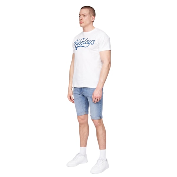 Henleys herr Flex Denim Shorts 32R Ljus tvätt Light Wash 32R