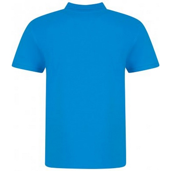 Awdis herr Piqu bomull kortärmad poloskjorta XL Azure Azure XL