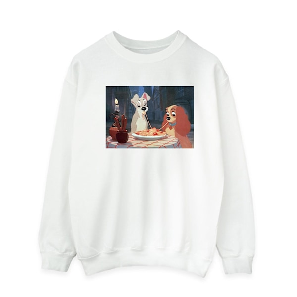 Disney Herr Lady Och Lufsen Spaghetti Foto Sweatshirt XXL W White XXL