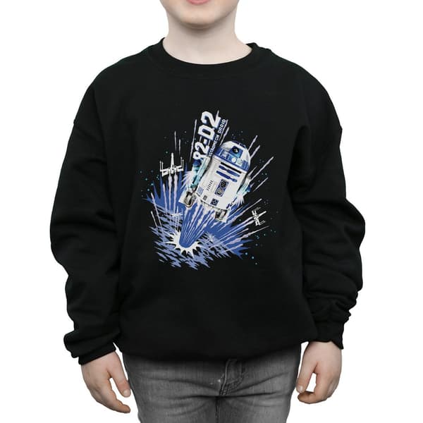 Star Wars Pojkar R2-D2 Blast Off Tröja 7-8 År Svart Black 7-8 Years