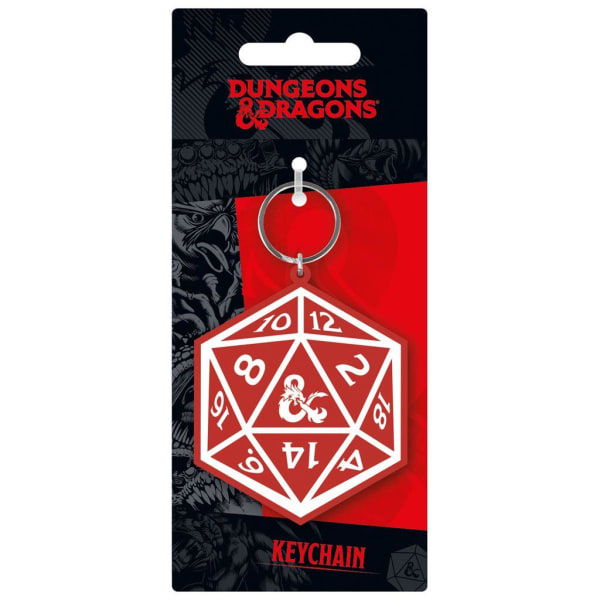 Dungeons & Dragons Dice PVC-nyckelring One Size Röd/Vit Red/White One Size