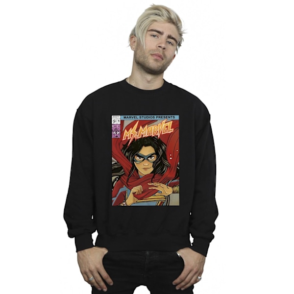 Marvel Ms Marvel Comic Poster Sweatshirt 3XL Svart Black 3XL