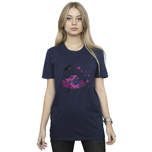 Disney Dam/Damer Encanto Mirabel Blom Bomull Pojkvän T- Navy Blue L