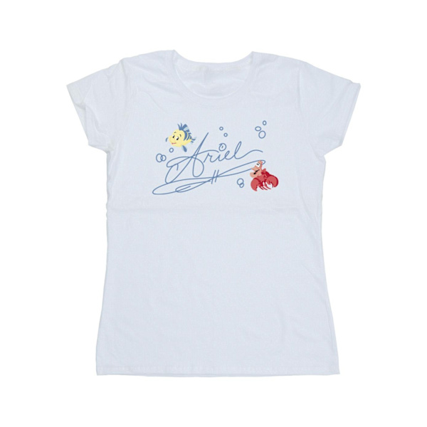Disney Dam/Kvinnor Den Lilla Sjöjungfrun Ariel Bomull T-shirt L White L