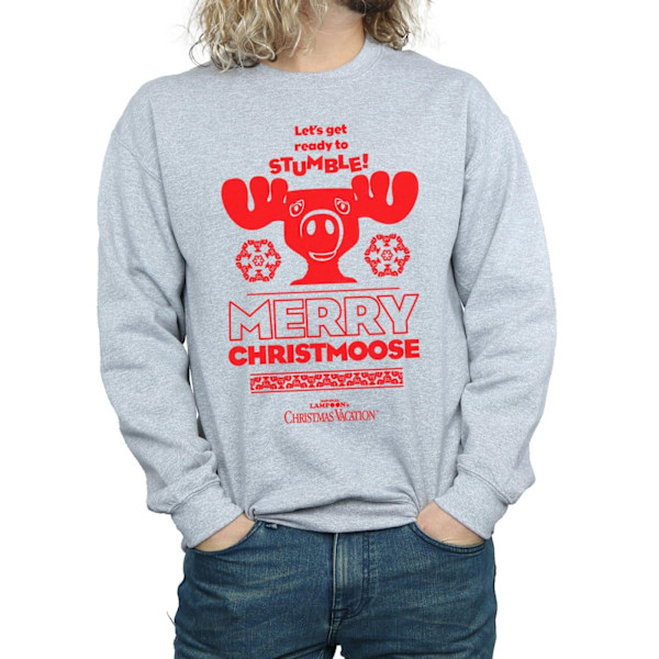 National Lampoon's Christmas Vacation Herr Merry Christmoose Sweatshirt Sports Grey L