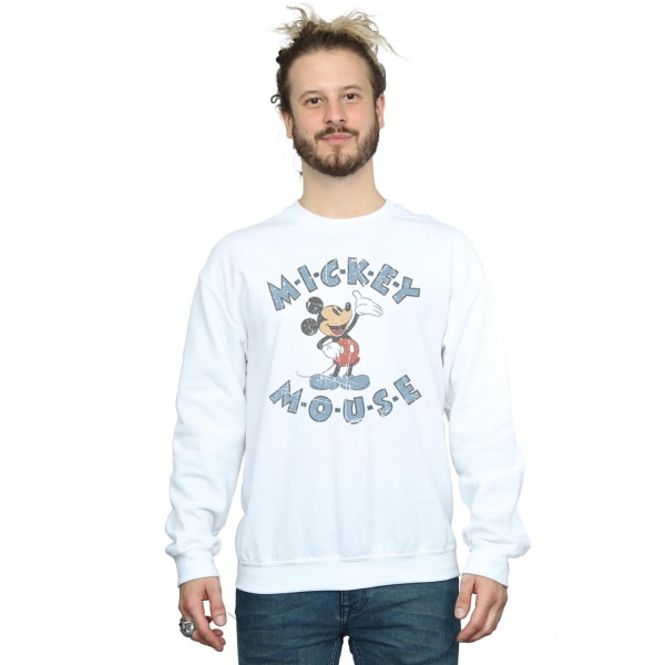 Disney Herr Mickey Mouse Dash Sweatshirt M Vit White M