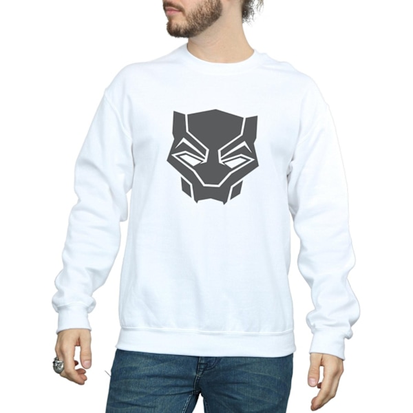 Marvel Herr Svart Panter Svart På Svart Sweatshirt XL Vit White XL