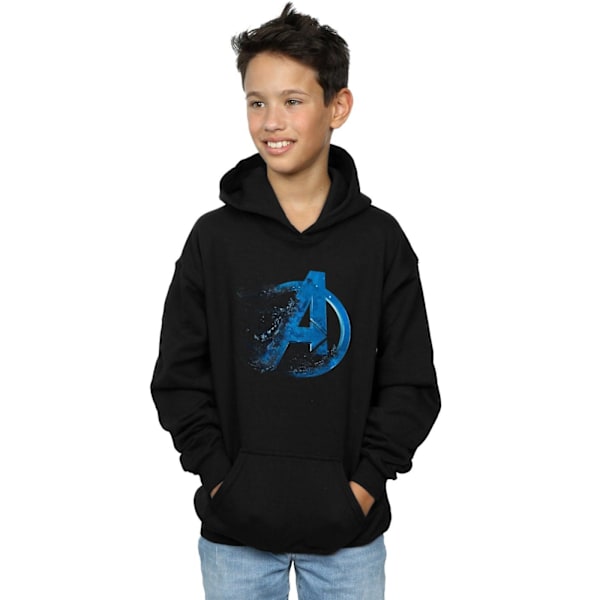 Marvel Pojkar Avengers Endgame Dammig Logotyp Hoodie 9-11 År Svart Black 9-11 Years