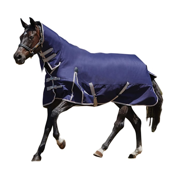 Weatherbeeta Comfitec Lite Essential Combo Neck Turnout Rug 4 f Navy/Silver/Red 4 ft 3