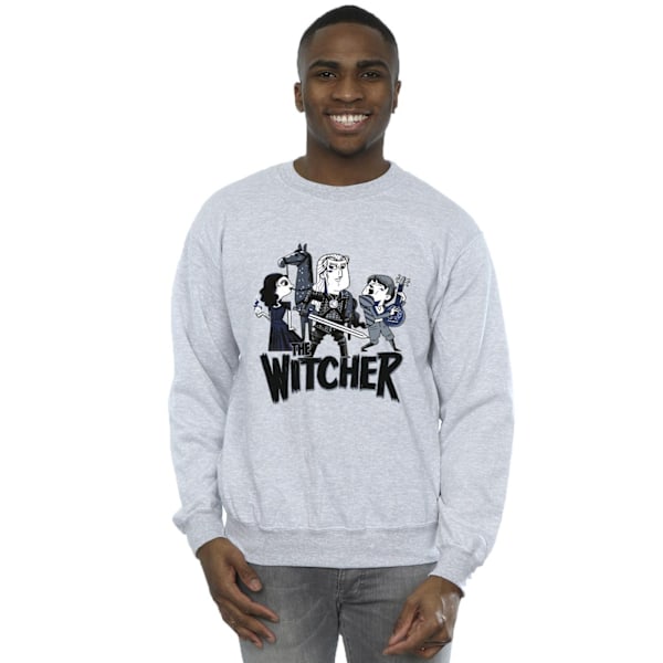 Netflix The Witcher Team Illustrerad Sweatshirt M Sports G Sports Grey M