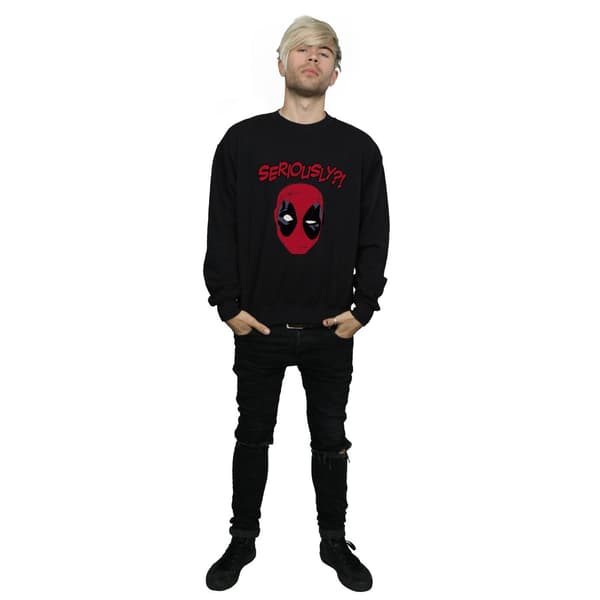 Marvel Deadpool Seriously Sweatshirt 3XL Svart Black 3XL
